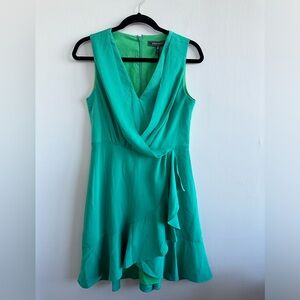 NWT BCBGMAXAZRIA Ruffle V-Neck Mini Dress